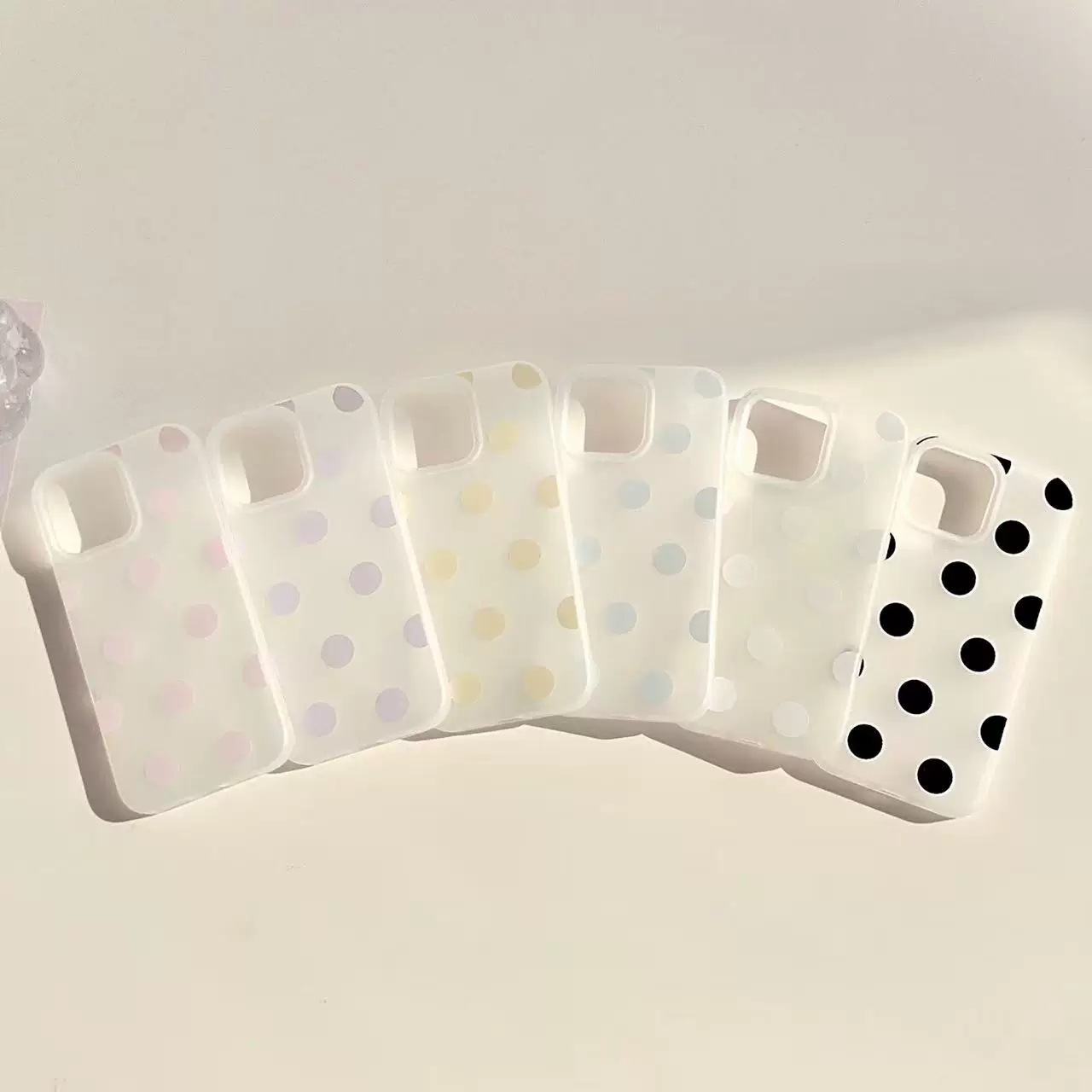 Phone Cases Korea - Korean Ins Minimalist Polka Dots Phone