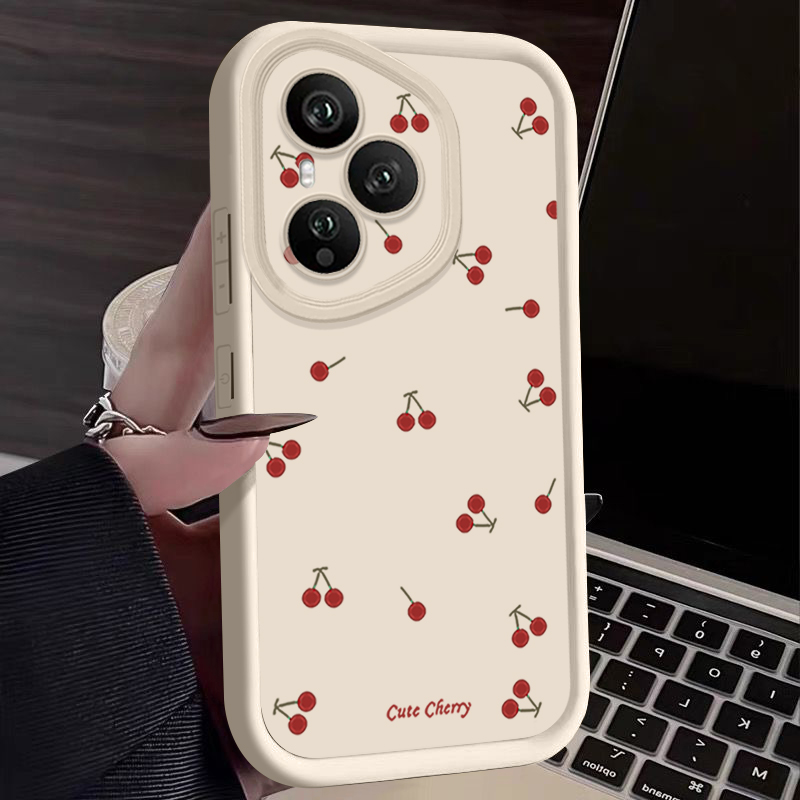 Mini Red Cherry Printed Soft T - Phone Cases Red 评论和价格