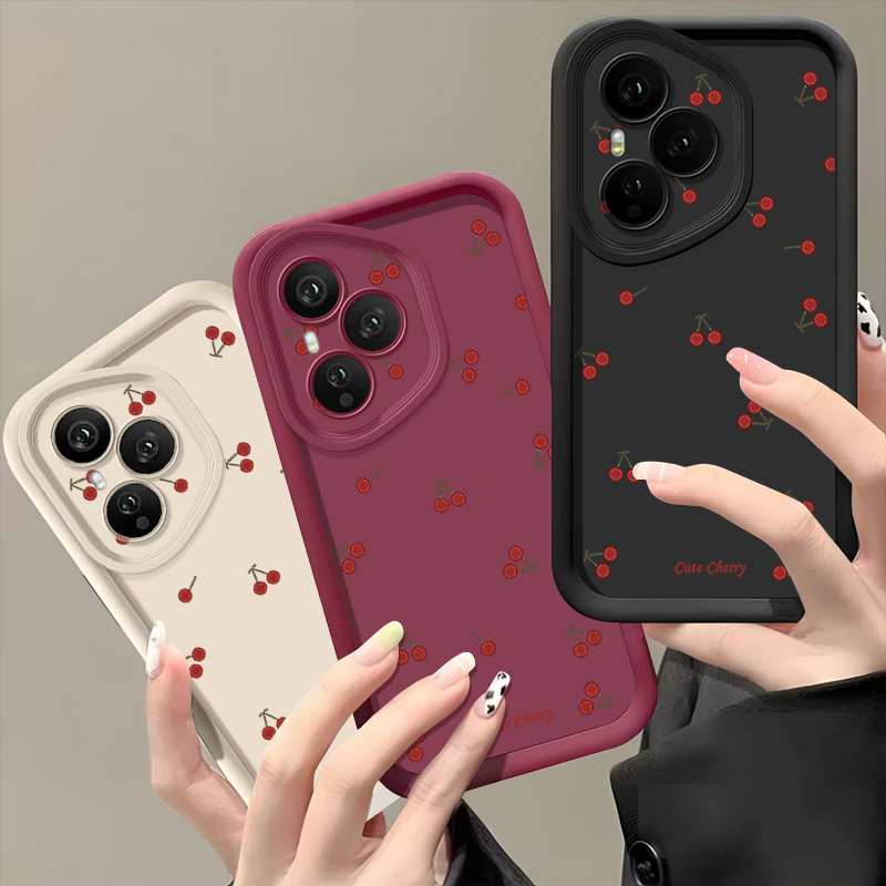 Mini Red Cherry Printed Soft T - Phone Cases Red 评论和价格