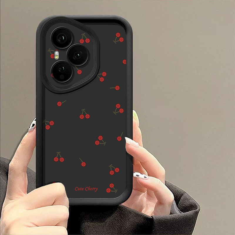 Mini Red Cherry Printed Soft T - Phone Cases Red 评论和价格