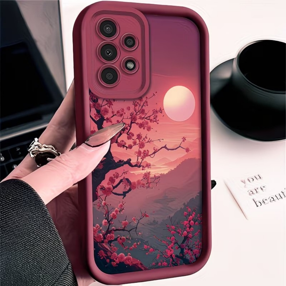 Sunset Mountain Peak Anti-Fall - Phone Cases Red 评论和价格