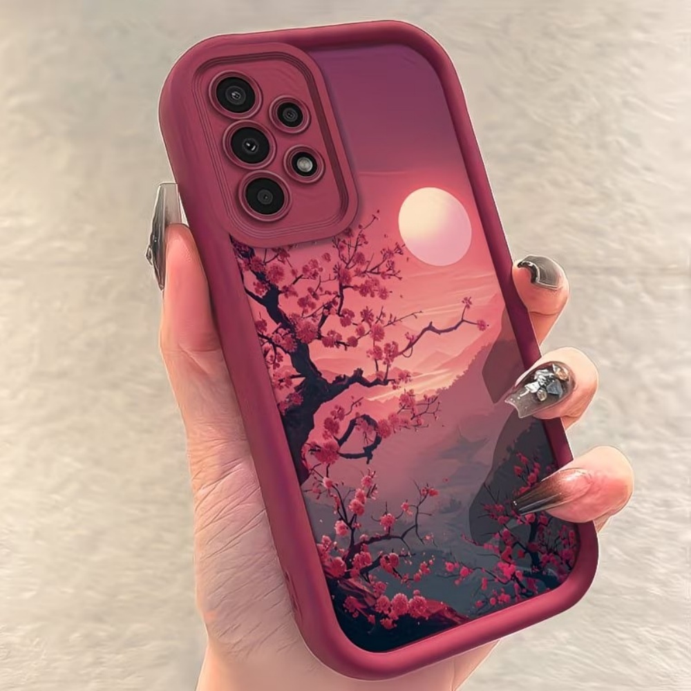 Sunset Mountain Peak Anti-Fall - Phone Cases Red 评论和价格
