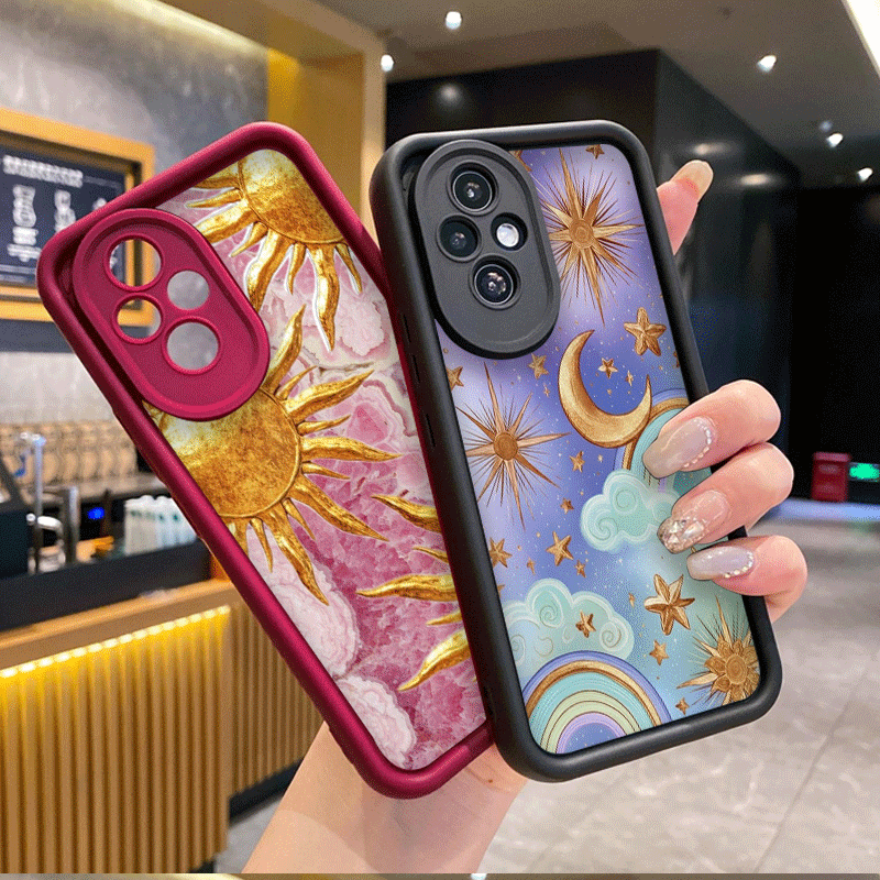 Vintage Golden Starry Sky Sun  - Phone Cases Vintage 评论和价格