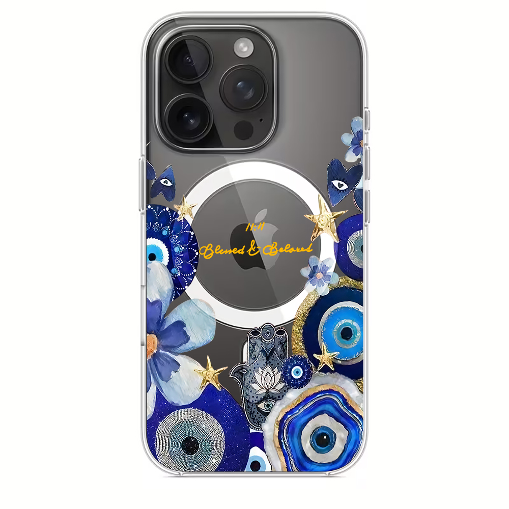 Blue Evil Eye & Floral Phone C - Phone Cases For Iphone 13 评论和价格
