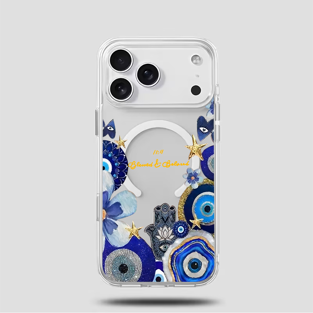 Blue Evil Eye & Floral Phone C - Phone Cases For Iphone 13 评论和价格