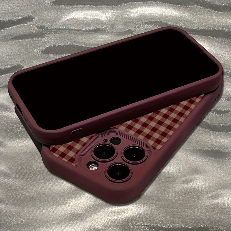 Wine Red Vintage Red-Brown Pla - Phone Cases Red 评论和价格
