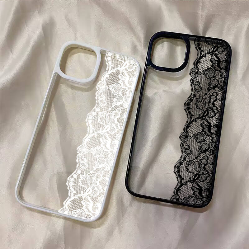 Vintage Scalloped Lace Clear P - Phone Cases Vintage 评论和价格