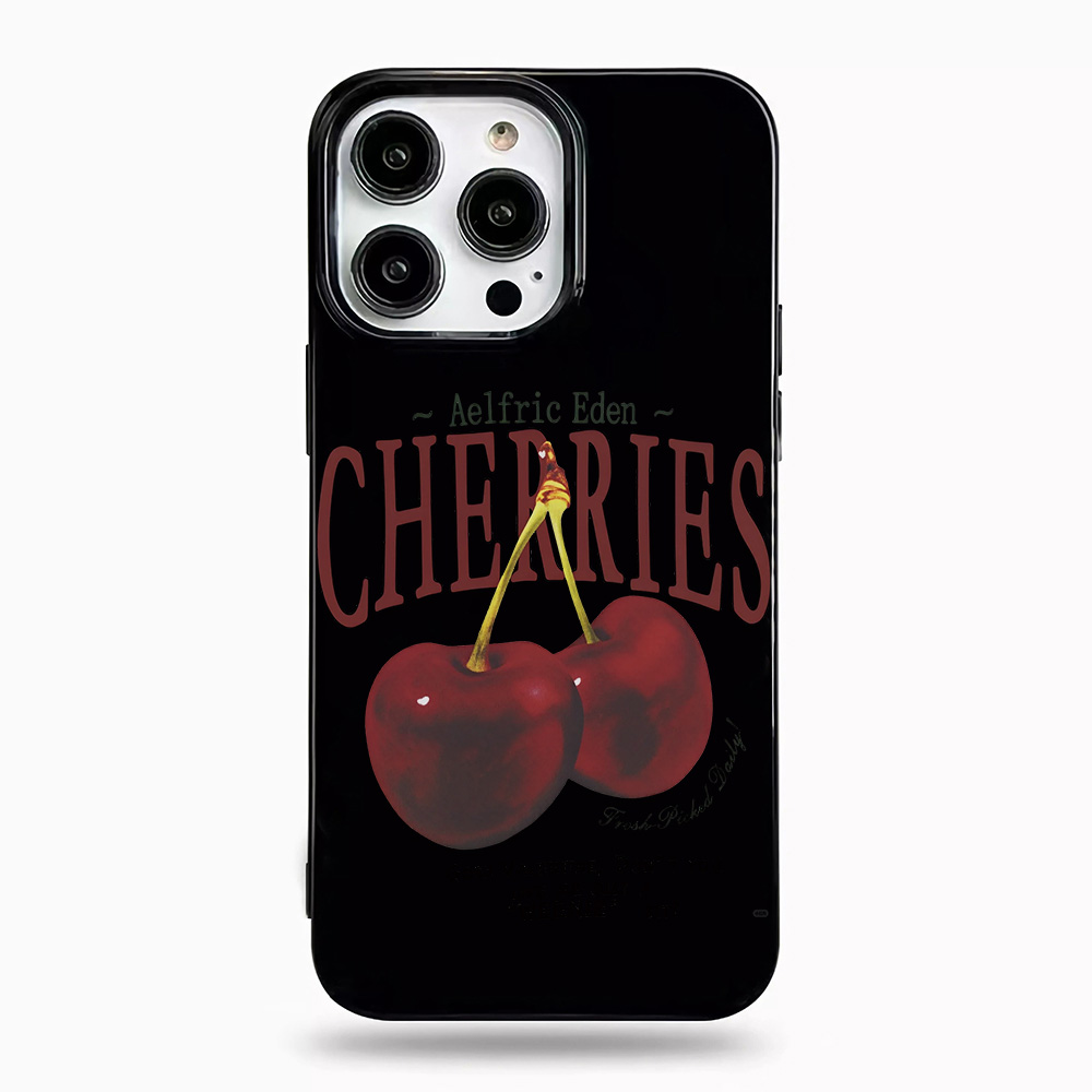 Luxury Cherries Vintage TPU So - Phone Cases That Cover The Camera 评论和价格