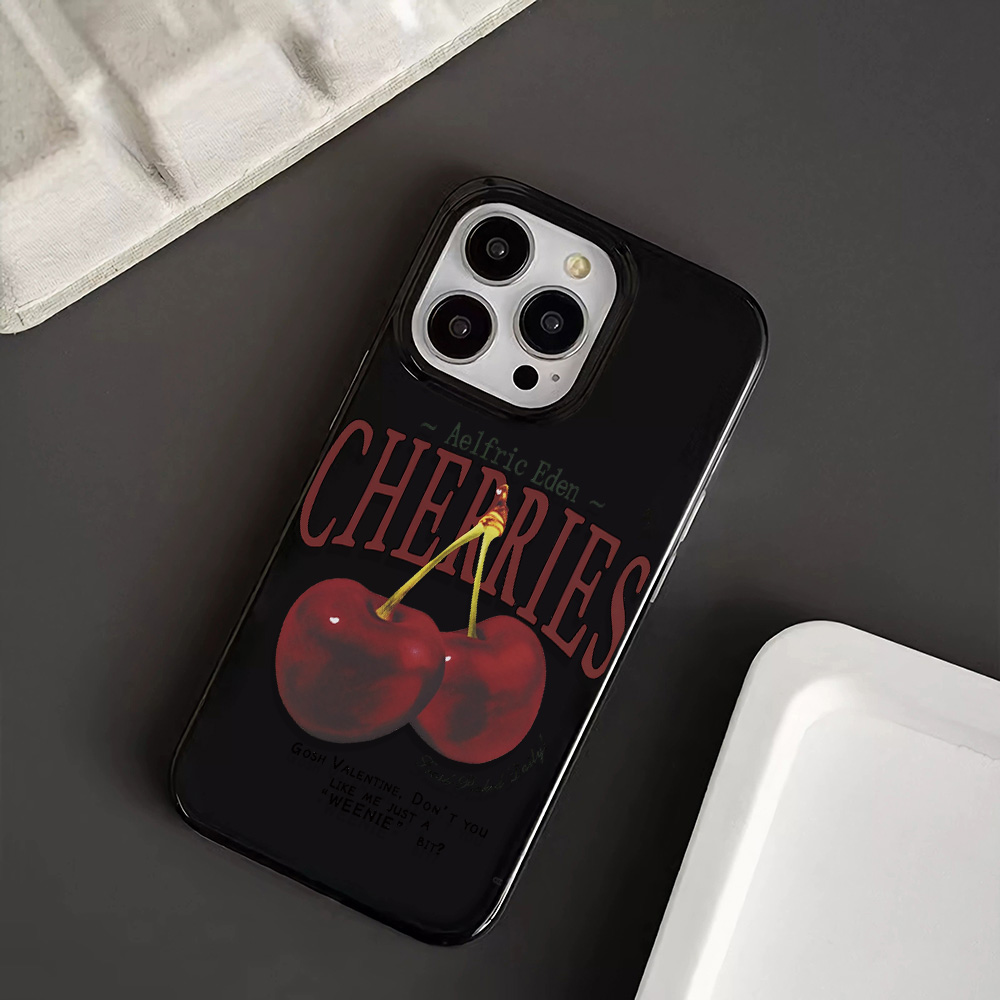 Luxury Cherries Vintage TPU So - Phone Cases That Cover The Camera 评论和价格