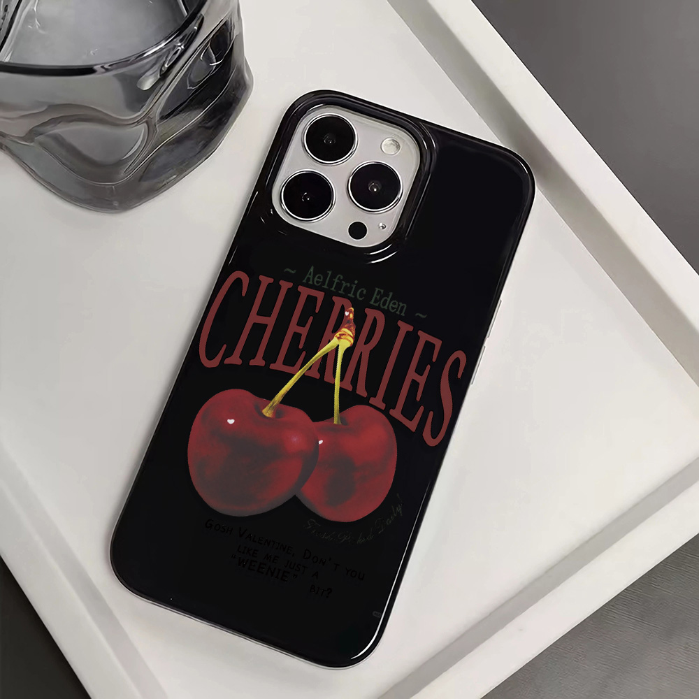 Luxury Cherries Vintage TPU So - Phone Cases That Cover The Camera 评论和价格
