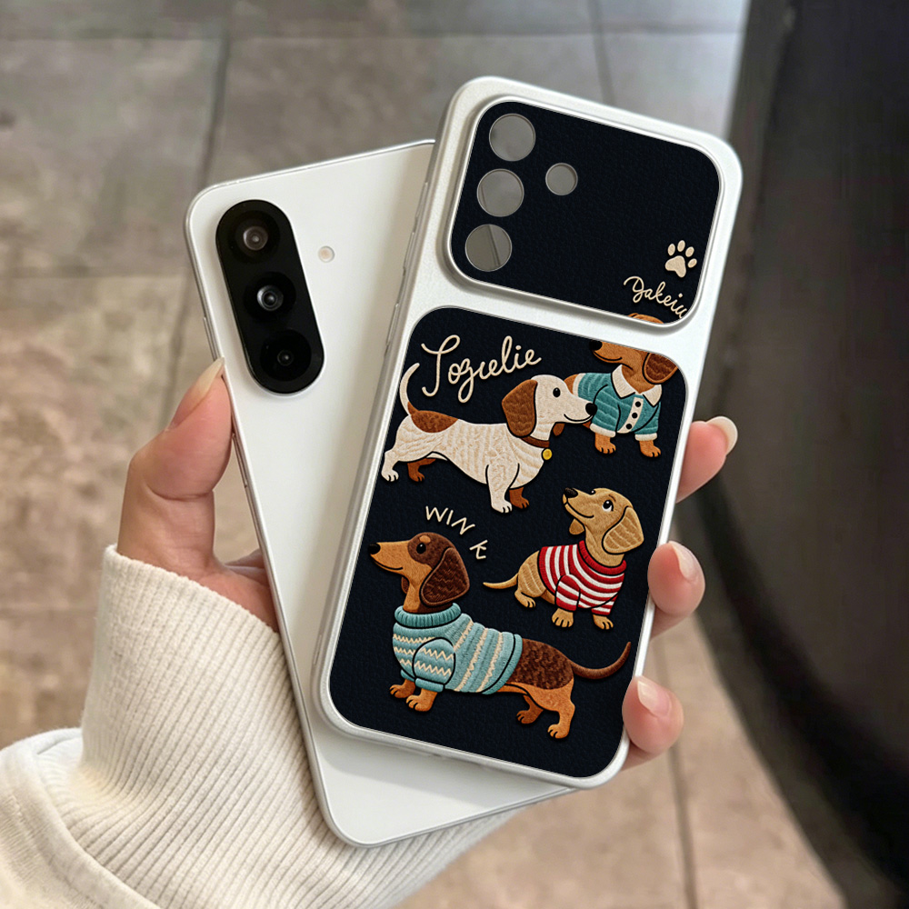 Cartoon Puppy Leather Phone Ca - Phone Cases That Cover The Camera 评论和价格