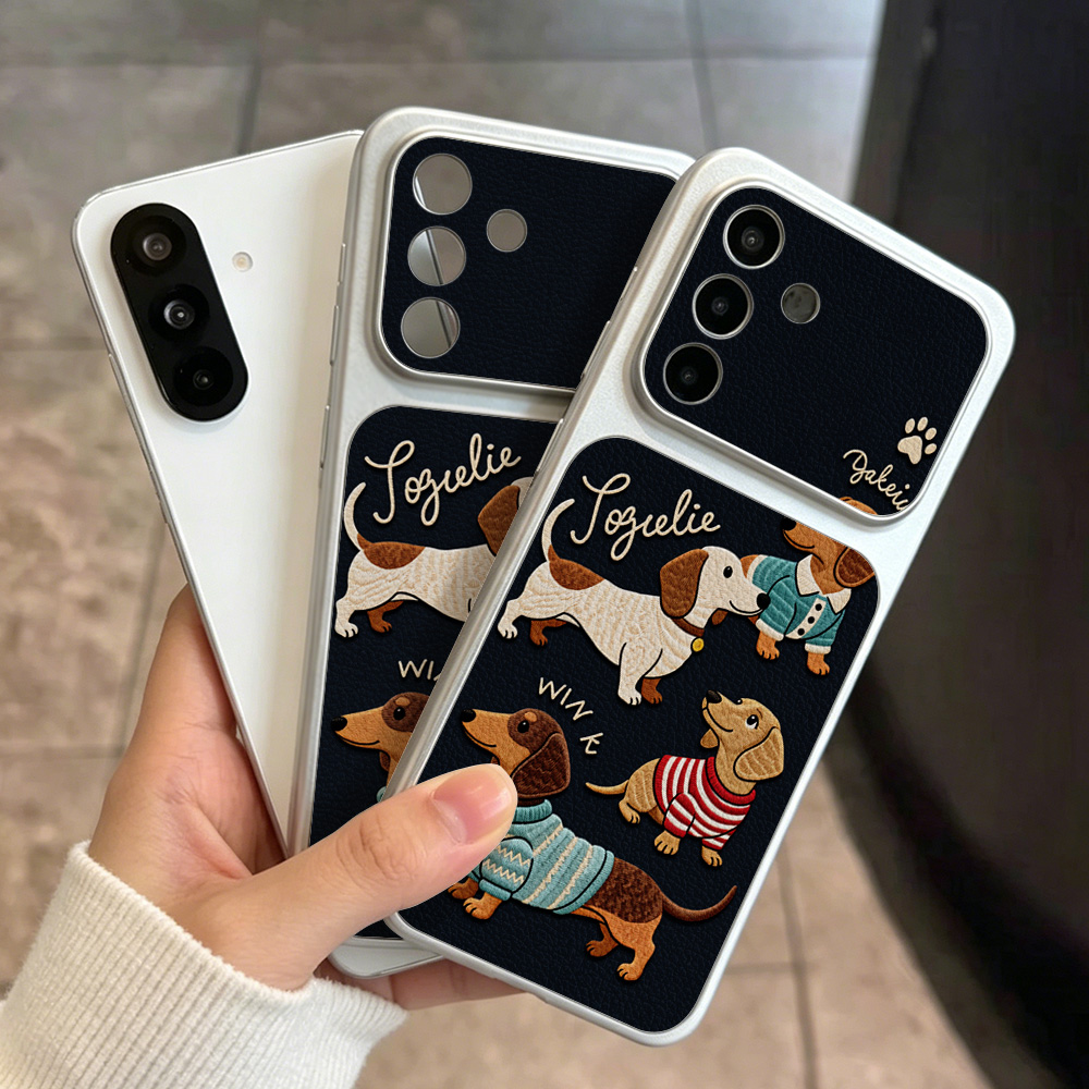 Cartoon Puppy Leather Phone Ca - Phone Cases That Cover The Camera 评论和价格