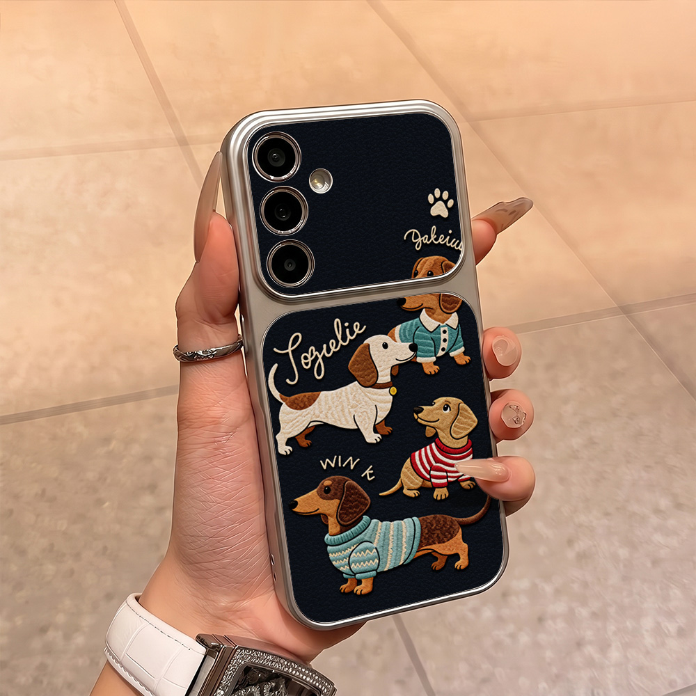 Cartoon Puppy Leather Phone Ca - Phone Cases That Cover The Camera 评论和价格