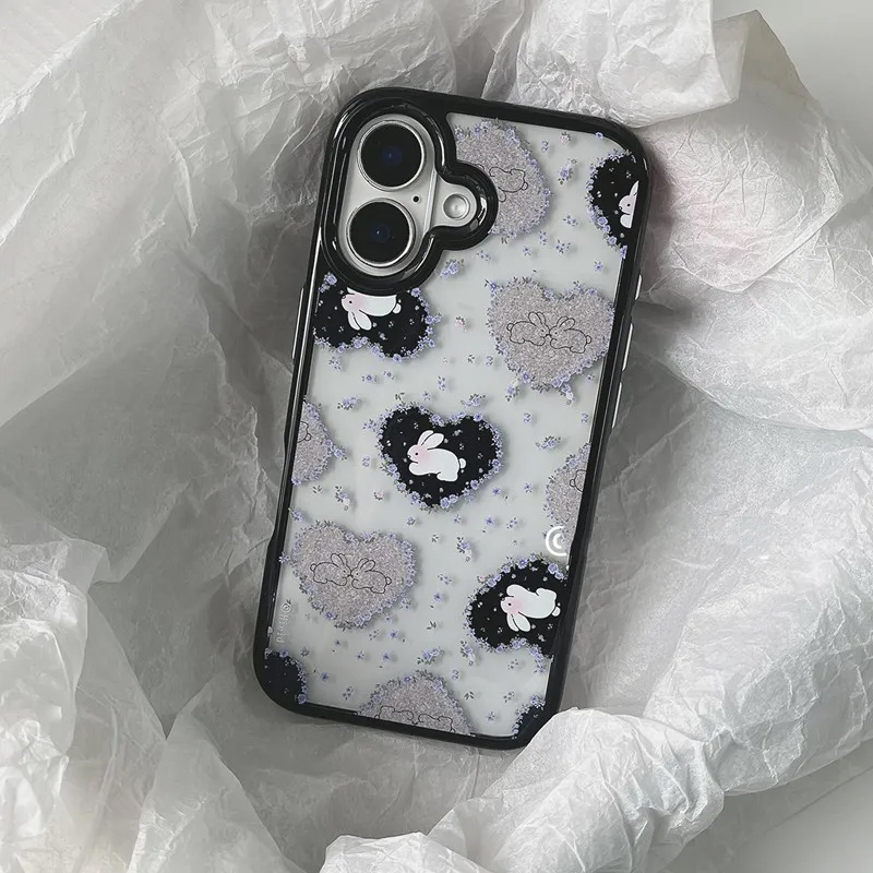 Ins Korean Retro Girl Love Rab - Phone Cases Korea 评论和价格