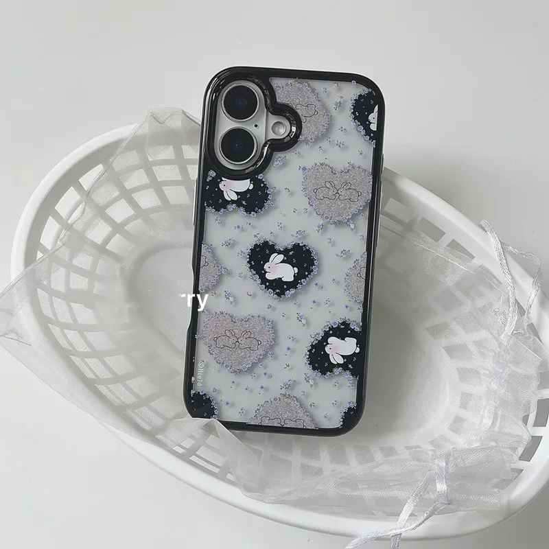 Ins Korean Retro Girl Love Rab - Phone Cases Korea 评论和价格