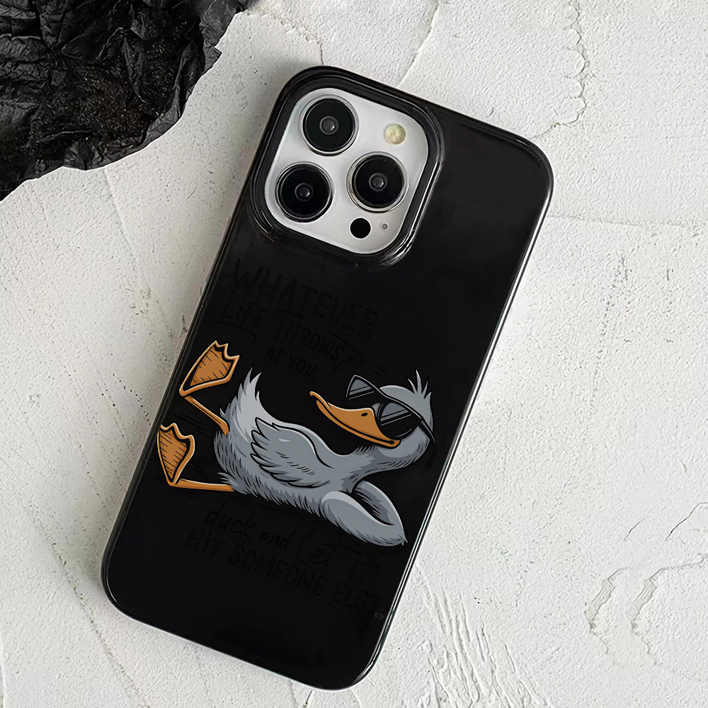 Luxury Funny Duck Sunglasses T - Phone Cases That Cover The Camera 评论和价格