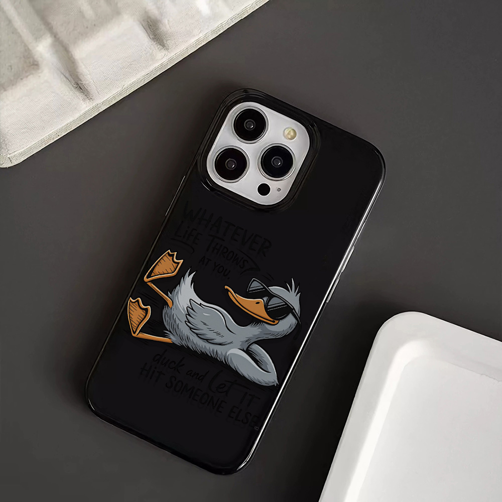 Luxury Funny Duck Sunglasses T - Phone Cases That Cover The Camera 评论和价格