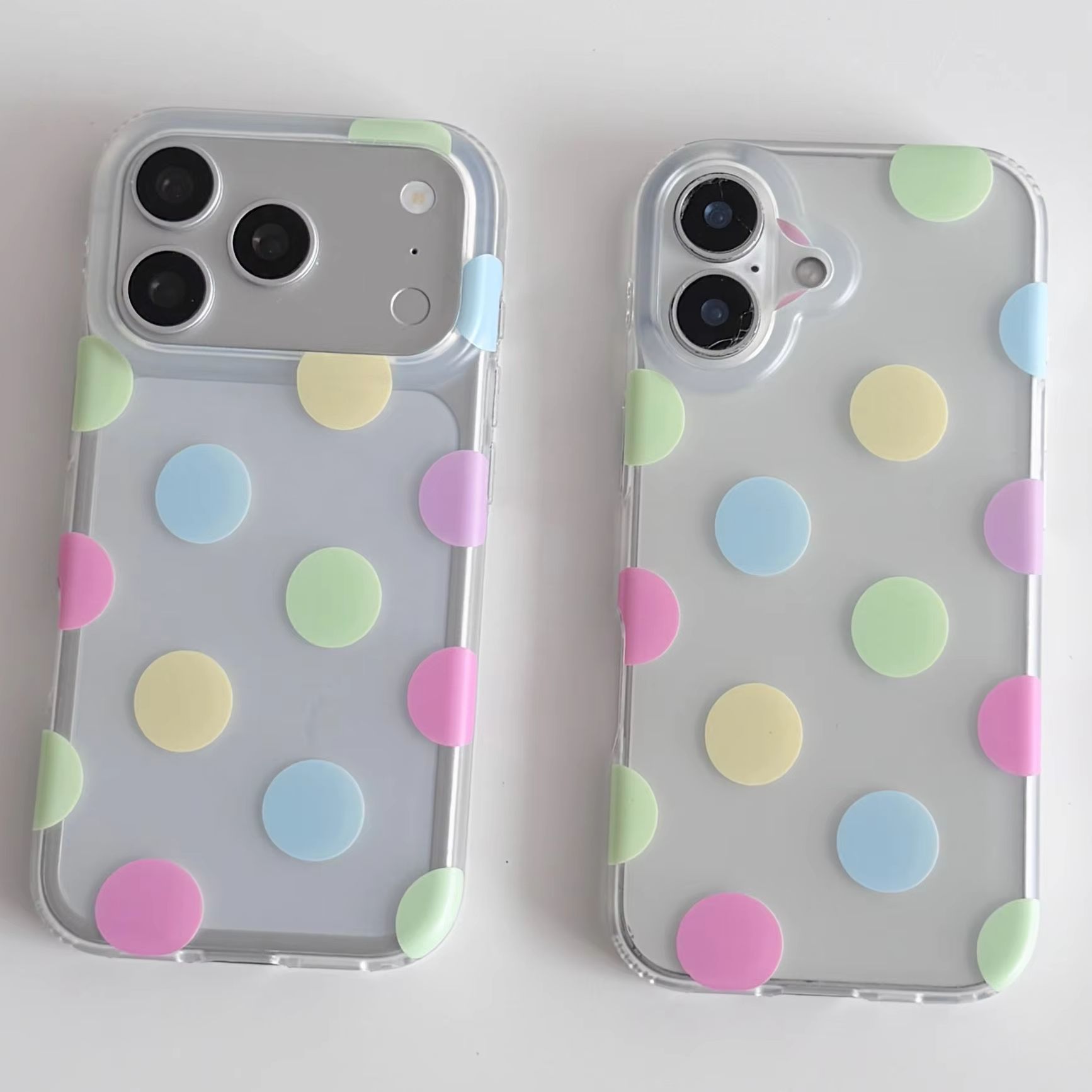 Korea Ins Colorful Polka Dots  - Phone Cases Korea 评论和价格