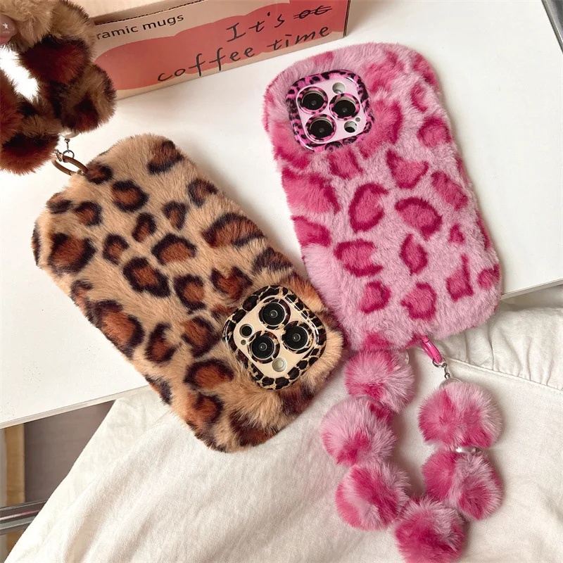 Fashion Leopard Furry Plush Le - Phone Cases For Iphone 13 评论和价格