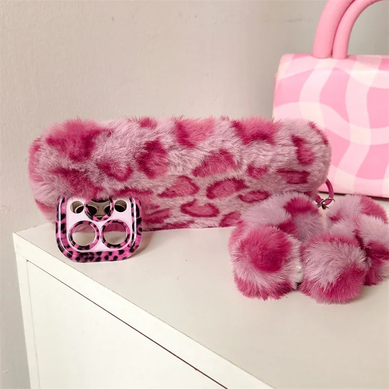 Fashion Leopard Furry Plush Le - Phone Cases For Iphone 13 评论和价格