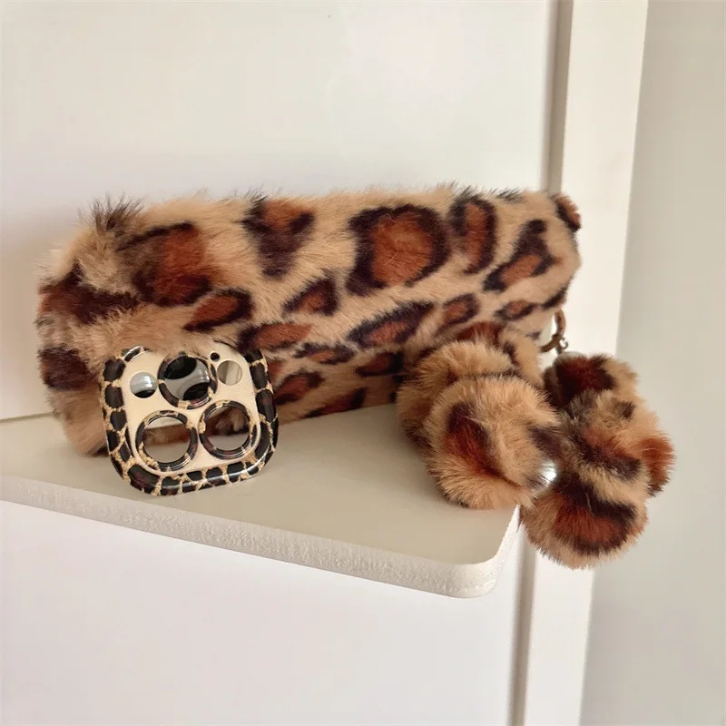 Fashion Leopard Furry Plush Le - Phone Cases For Iphone 13 评论和价格