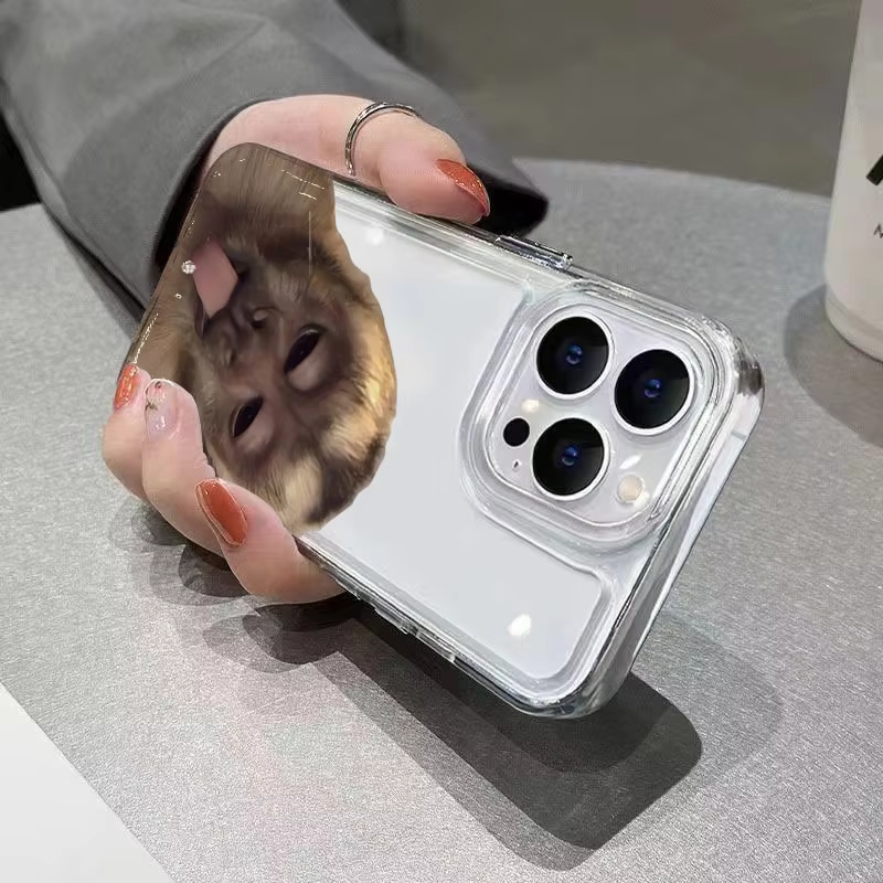 Tongue Sticking Monkey Silicon - Phone Cases Red 评论和价格