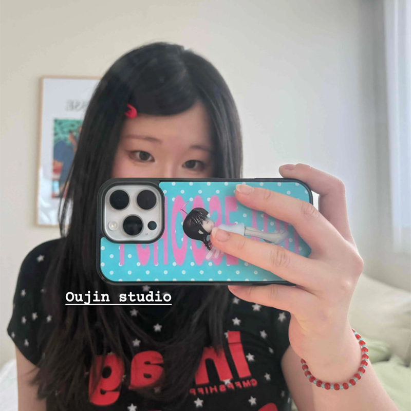 Korean Ins Polka Dots Angel Gi - Phone Cases Korea 评论和价格