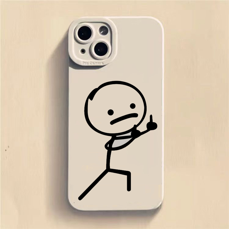 Cute Cartoon Matchman Phone Ca - Phone Cases That Cover The Camera 评论和价格