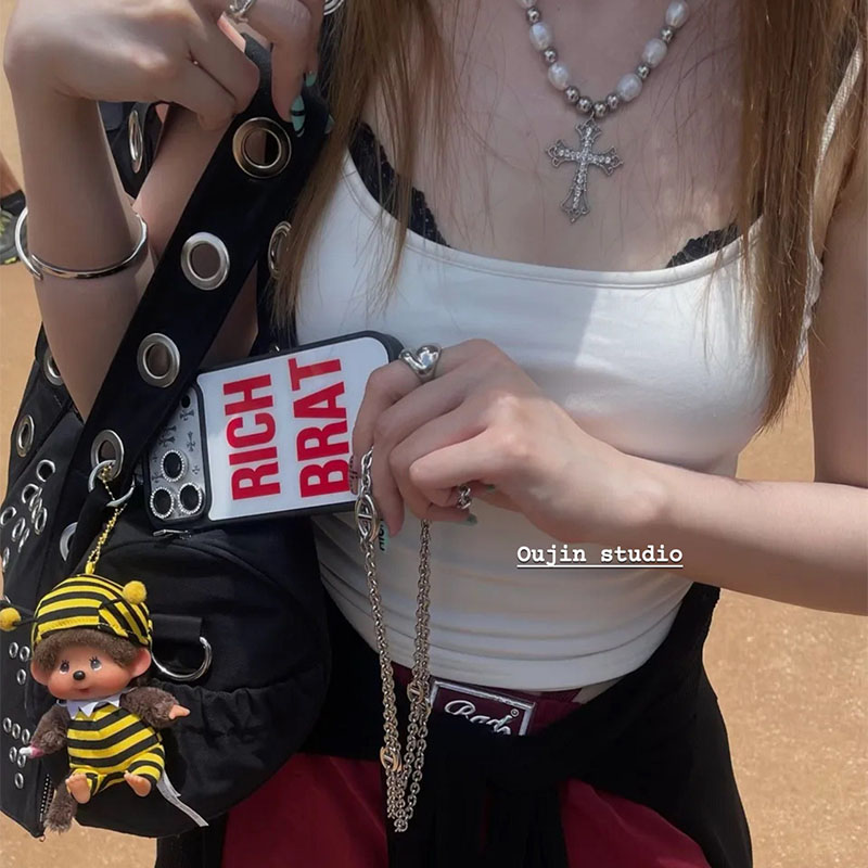 Korean Ins Fashion Cool Red Le - Phone Cases Red 评论和价格